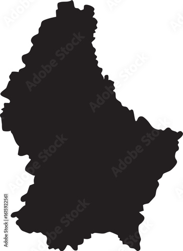 Luxembourg Vector Map Isolated High Detailed