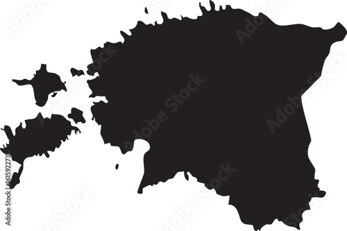 Estonia Vector Map Isolated High Detailed