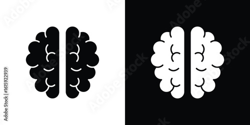 Brain icon. Vector Template. Concept Icon flat design.
