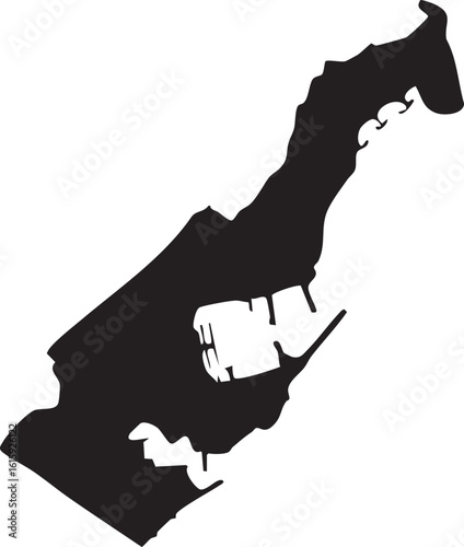 Monaco Vector Map Isolated High Detailed