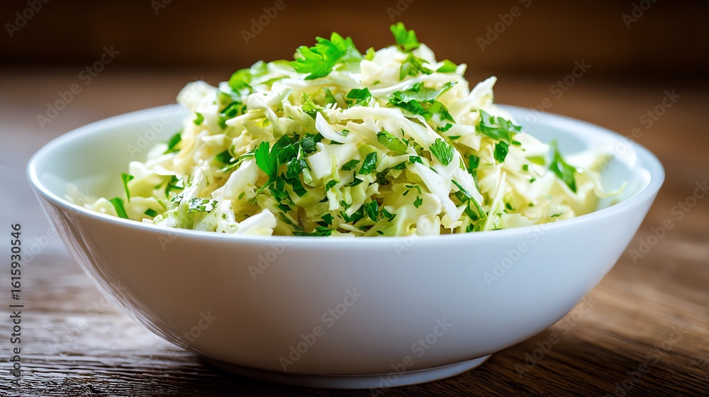 Freshly prepared coleslaw in a bowl. Freshly prepared coleslaw in a bowl.