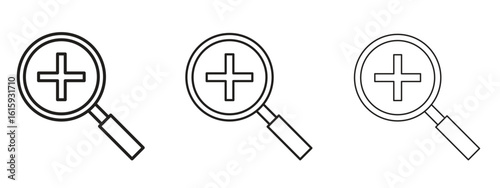 Zoom in icon symbol for Info Graphic, Design Elements and Websites