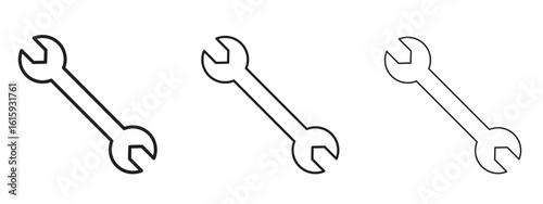 Wrench icon symbol for Info Graphic, Design Elements and Websites