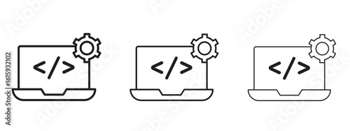 Web development icon symbol for Info Graphic, Design Elements and Websites