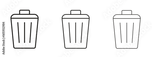 Trash Bin icon symbol for Info Graphic, Design Elements and Websites