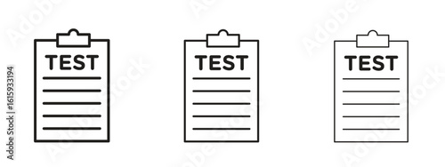 Test icon symbol for Info Graphic, Design Elements and Websites