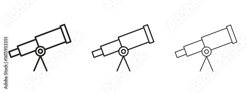 Telescope icon symbol for Info Graphic, Design Elements and Websites