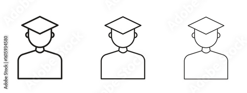 Student icon symbol for Info Graphic, Design Elements and Websites