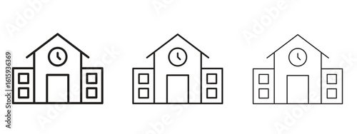 school icon symbol for Info Graphic, Design Elements and Websites
