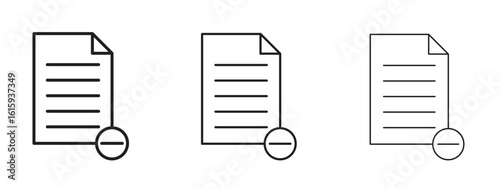 Remove document icon symbol for Info Graphic, Design Elements and Websites