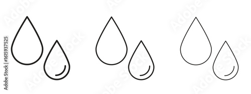 Raindrops icon symbol for Info Graphic, Design Elements and Websites