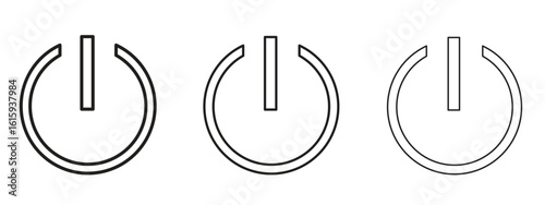 Power button icon symbol for Info Graphic, Design Elements and Websites