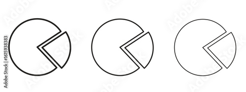 Pie chart icon symbol for Info Graphic, Design Elements and Websites