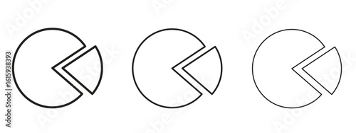 Pie chart icon symbol for Info Graphic, Design Elements and Websites