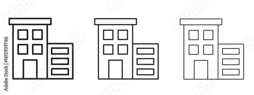 Office buildings icon symbol for Info Graphic, Design Elements and Websites