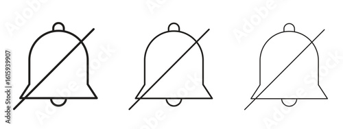 Notification off icon symbol for Info Graphic, Design Elements and Websites