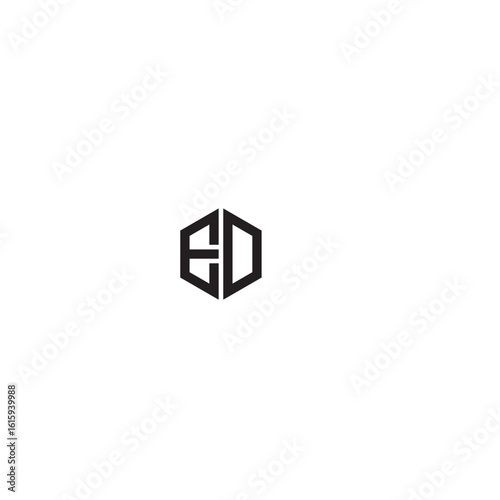 ed letter vector logo abstract