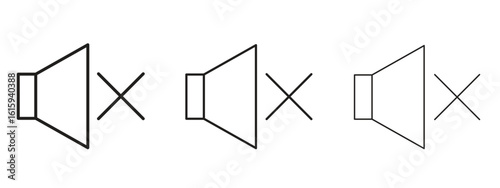 Mute icon symbol for Info Graphic, Design Elements and Websites