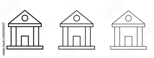 Museum icon symbol for Info Graphic, Design Elements and Websites