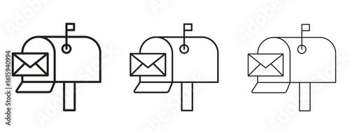 Mailbox icon symbol for Info Graphic, Design Elements and Websites