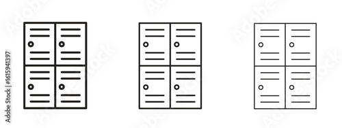 Lockers icon symbol for Info Graphic, Design Elements and Websites