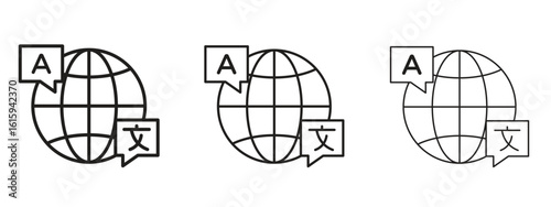 Language icon symbol for Info Graphic, Design Elements and Websites