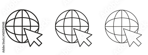 Internet icon symbol for Info Graphic, Design Elements and Websites