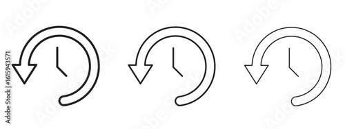 History icon symbol for Info Graphic, Design Elements and Websites