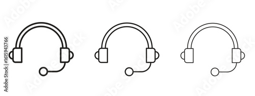 Headphones icon symbol for Info Graphic, Design Elements and Websites