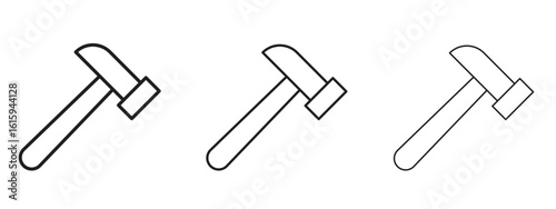 Hammer icon symbol for Info Graphic, Design Elements and Websites