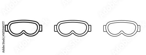 Goggles icon symbol for Info Graphic, Design Elements and Websites