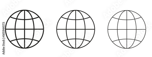 Globe icon symbol for Info Graphic, Design Elements and Websites