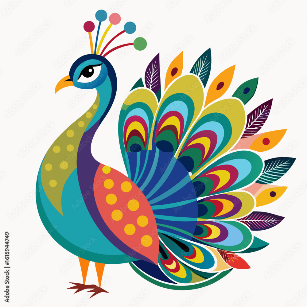 Fototapeta premium peacock with feathers