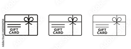 Gift card icon symbol for Info Graphic, Design Elements and Websites