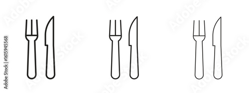 Fork and Knife icon symbol for Info Graphic, Design Elements and Websites