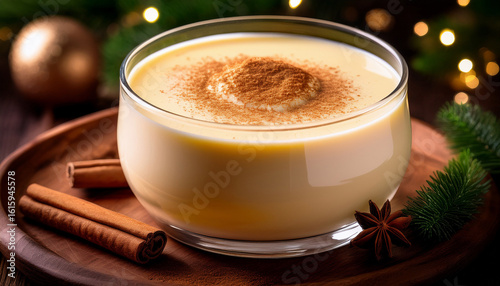 creamy rompope eggnog garnished with nutmeg festive holiday treat