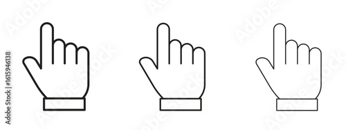 Finger icon symbol for Info Graphic, Design Elements and Websites
