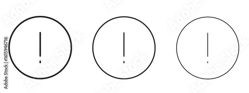 Exclamation button icon symbol for Info Graphic, Design Elements and Websites