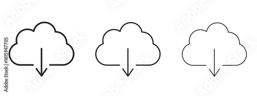 Download from Cloud icon symbol for Info Graphic, Design Elements and Websites