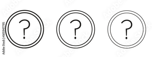 Doubts button icon symbol for Info Graphic, Design Elements and Websites