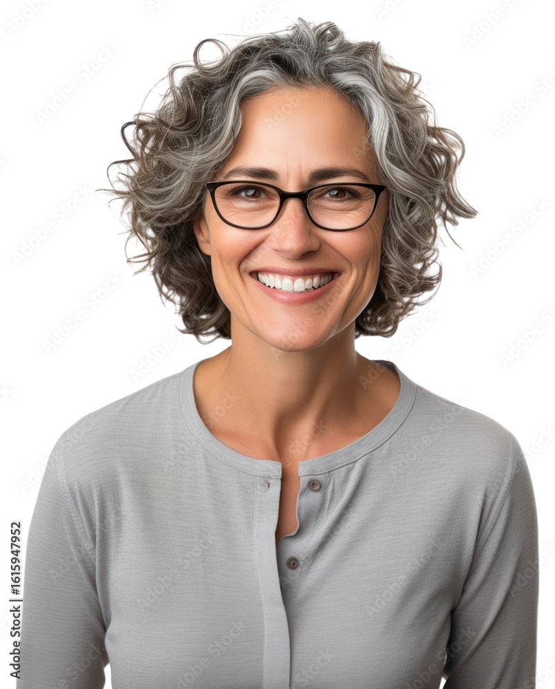 Obraz premium Happy woman portrait laughing glasses.