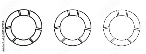 Donut chart icon symbol for Info Graphic, Design Elements and Websites