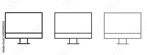 Desktop icon symbol for Info Graphic, Design Elements and Websites