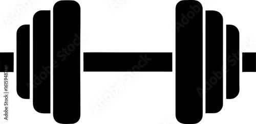 Weight Training Hand Weight Black Silhouette