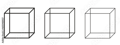 Cube icon symbol for Info Graphic, Design Elements and Websites