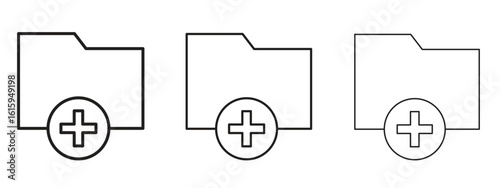 Create folder icon symbol for Info Graphic, Design Elements and Websites