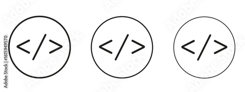 Code icon symbol for Info Graphic, Design Elements and Websites