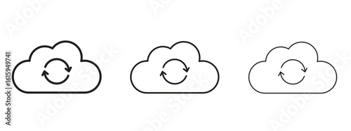 Cloud sync icon symbol for Info Graphic, Design Elements and Websites
