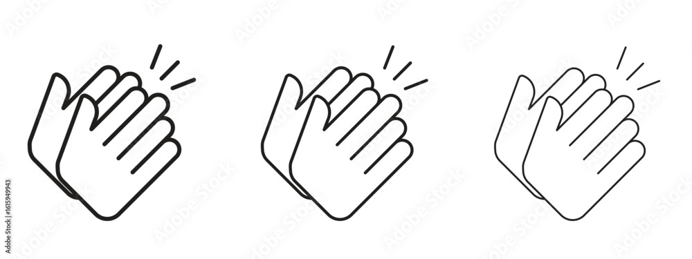 Fototapeta premium Clap icon symbol for Info Graphic, Design Elements and Websites