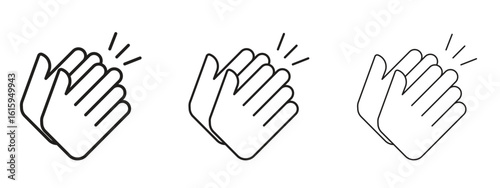 Clap icon symbol for Info Graphic, Design Elements and Websites